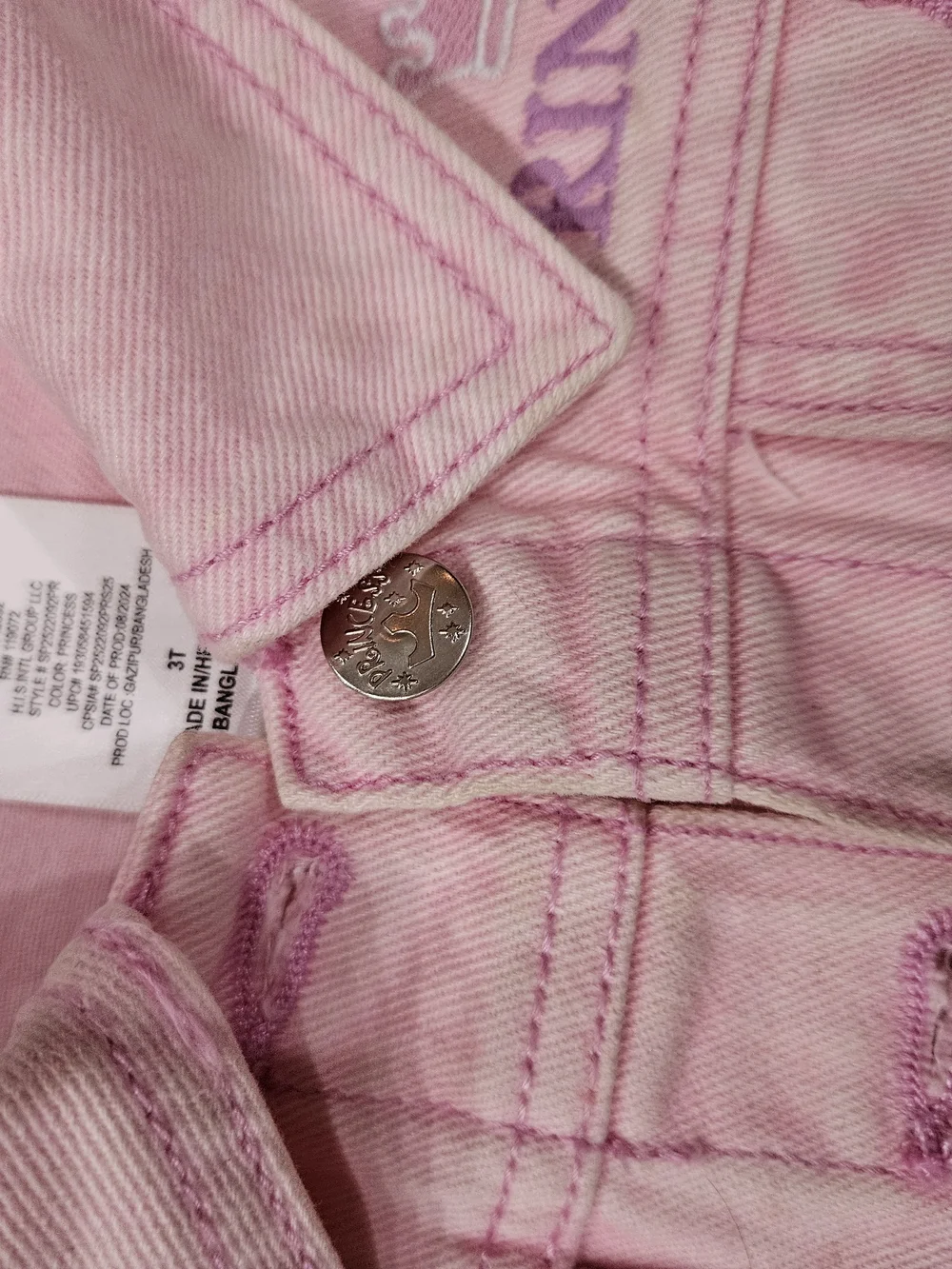 Disney Princess Toddler Pink Denim Jacket